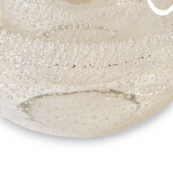 VTG Polish Art Glass Oil Lamp Orb Controlled Bubble Bullicante Crystal MCM Heavy - Picture 6 of 14